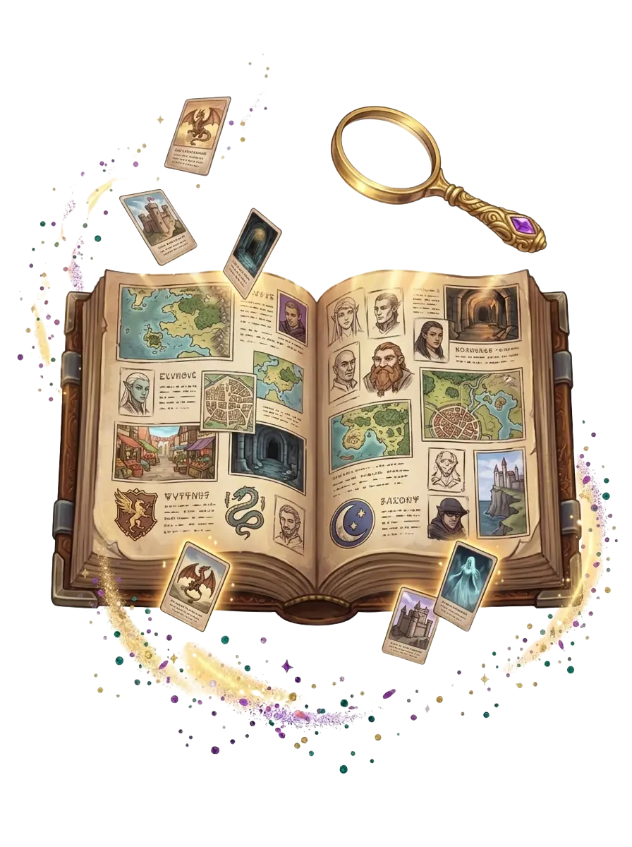 Scholar with journal illustration beside Campaign Codex feature